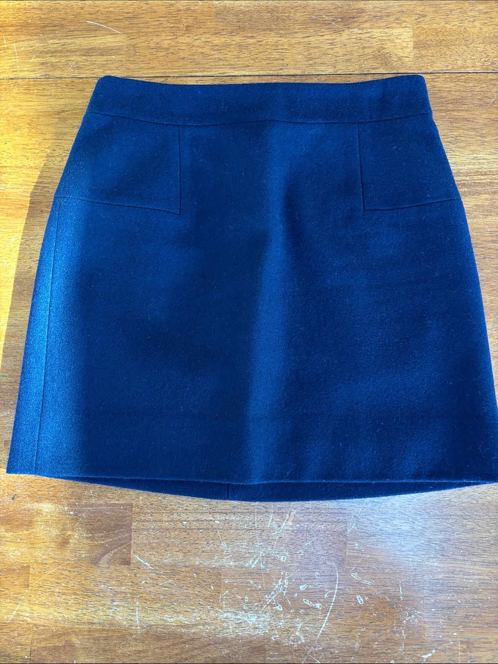 J. Crew Dark Navy Mini Skirt with Front Patch Pockets